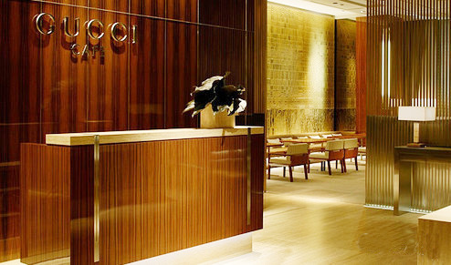Luxury fashion house Gucci opens a restaurant in Shanghai on July 22, 2015. (Photo/www.icaijing.com) Luxury fashion house Gucci opens a restaurant in Shanghai on July 22, 2015. (Photo/www.icaijing.com)