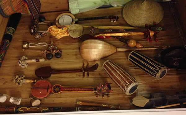 After visiting nearly 20 remote regions, Liang has collected over 100 rare musical instruments. (Photo courtesy of Liang Xu) After visiting nearly 20 remote regions, Liang has collected over 100 rare musical instruments. (Photo courtesy of Liang Xu)