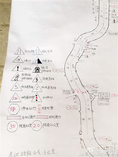 A man in southwest China's Chongqing Municipality has created a spectacular hand drawing that graphically describes road test strategies. (Photo/Chongqing Morning Post) A man in southwest China's Chongqing Municipality has created a spectacular hand drawing that graphically describes road test strategies. (Photo/Chongqing Morning Post)