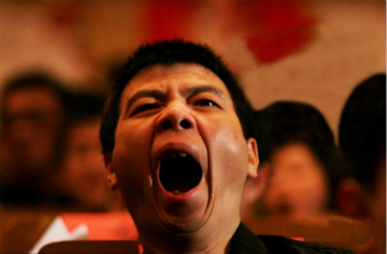 Netizens joke that this photo of well-known Chinese director Feng Xiaogang represents a typical smog face.(File photo)