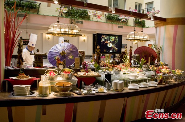 Food served at the Indonesian Food Festival buffet, March 5, 2016. (Photo: Ecns.cn/Wang Fan) Food served at the Indonesian Food Festival buffet, March 5, 2016. (Photo: Ecns.cn/Wang Fan)