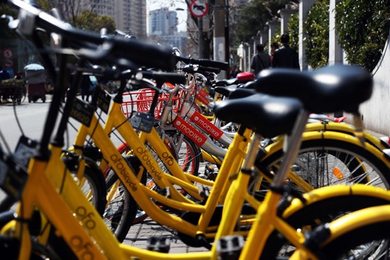Shared bikes are put into use in Shanghai. (Photo/China News Service) Shared bikes are put into use in Shanghai. (Photo/China News Service)