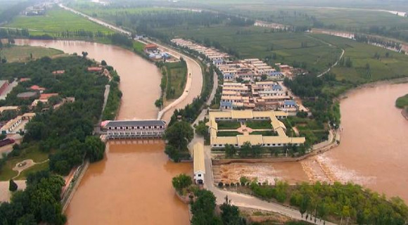 The project that diverts water from the Yellow River for irrigation in the Ningxia Hui Autonomous Region (Photo/CCTV) The project that diverts water from the Yellow River for irrigation in the Ningxia Hui Autonomous Region (Photo/CCTV)