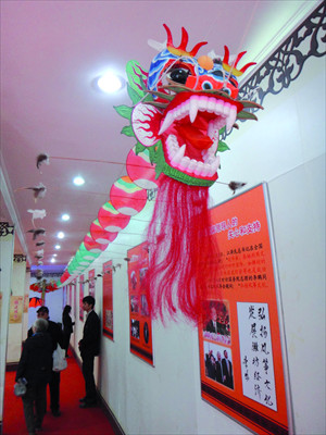 Traditional dragon kites are just one of many styles of kites on display. 