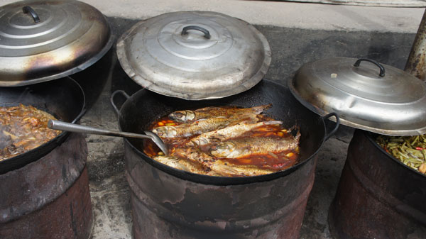 Fish is a specialty of the village. (Photo: Belle Taylor/China Daily) Fish is a specialty of the village. (Photo: Belle Taylor/China Daily)