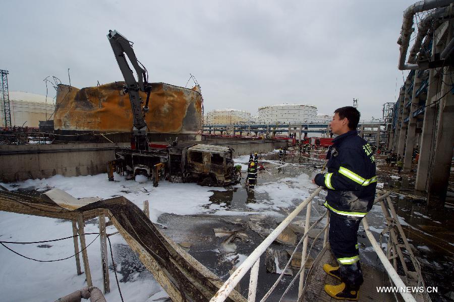 Fujian chemical plant fire put out(1/7)