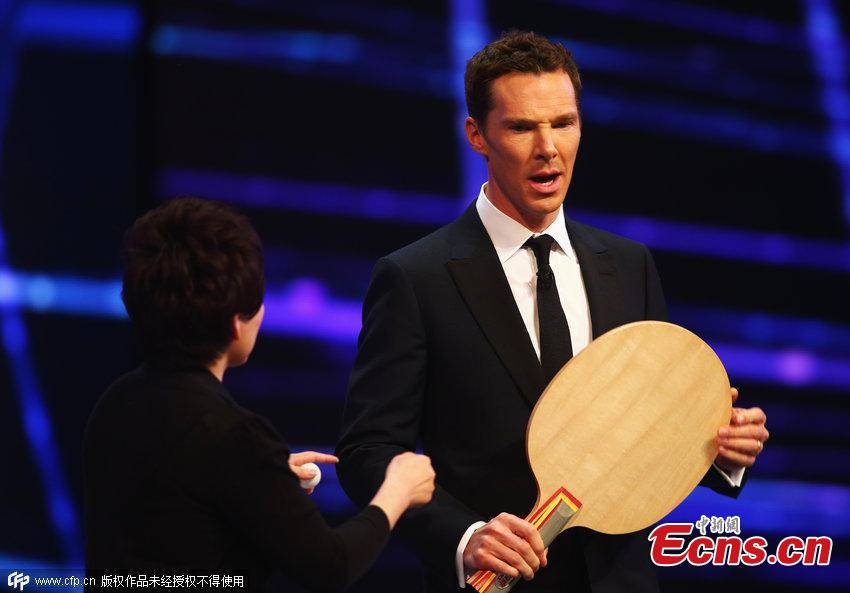 Sherlock star defeated by former table-tennis champion(1/4)