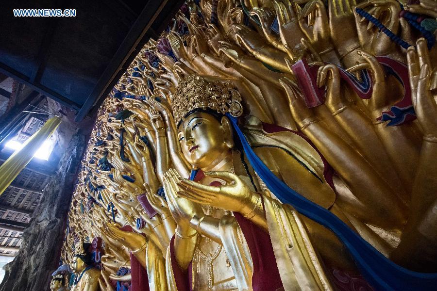 Restored statue of Qianshou Guanyin to reopen to public on June 13(1/3)
