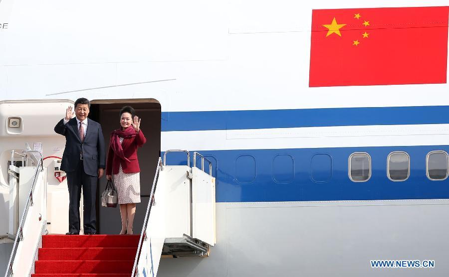 President Xi arrives in Astana for Kazakhstan visit(1/8)