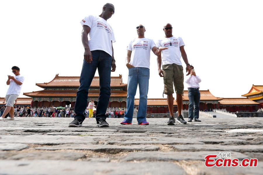 Three top athletes promote IAAF World Championships in Beijing(1/6)