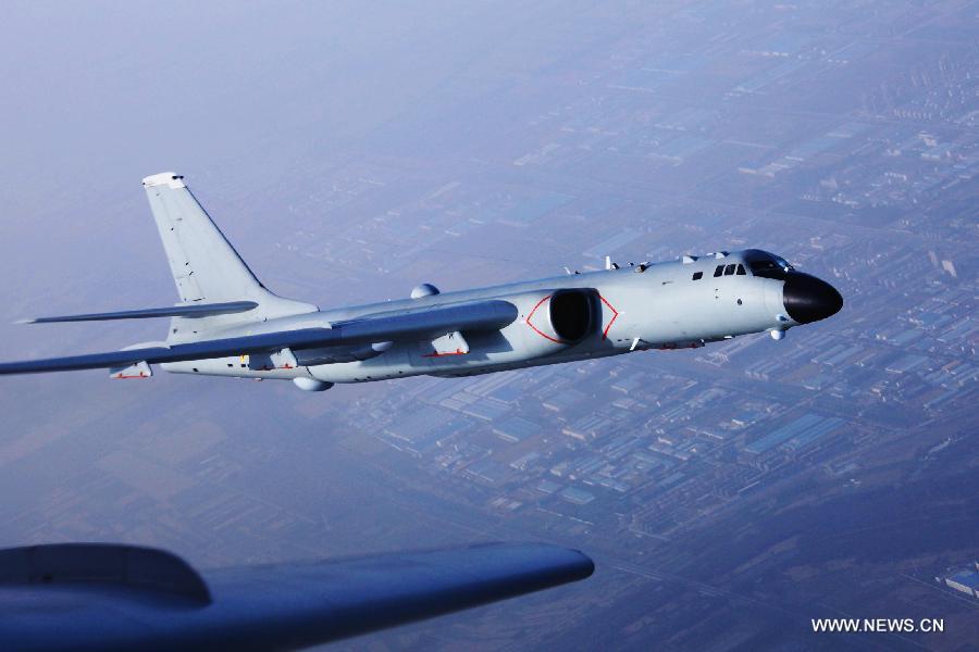 PLA Air Force flies over Miyako Strait for training(1/4)