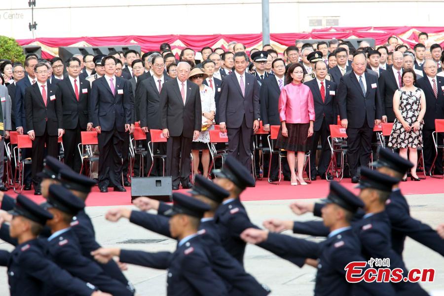 Hong Kong marks 18th anniversary of SAR establishment(1/5)