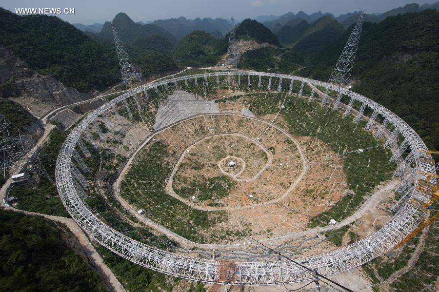 World's largest radio telescope being built(1/6)