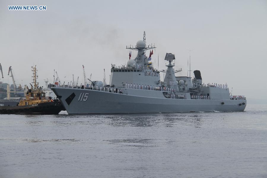 2nd China-Russia joint naval drill kicks off in Vladivostok(1/7)
