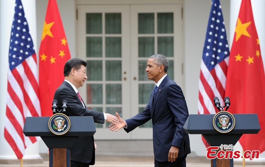 Xi, Obama attend press conference in Washington D.C(1/2)