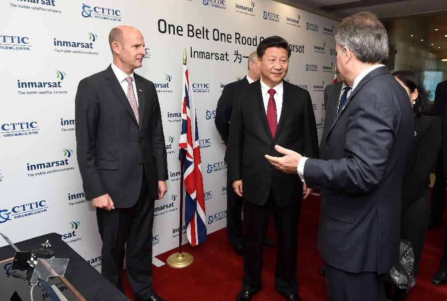 President Xi visits Mobile Satellite Company in London(1/2)