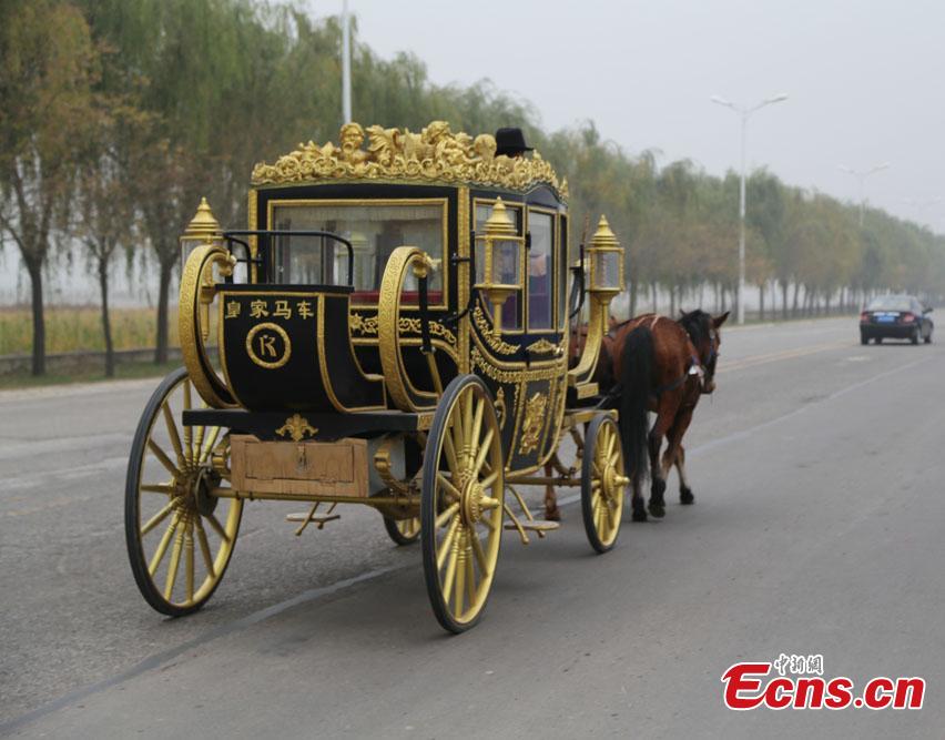 Man makes copy of 'British royal carriage'(1/5)