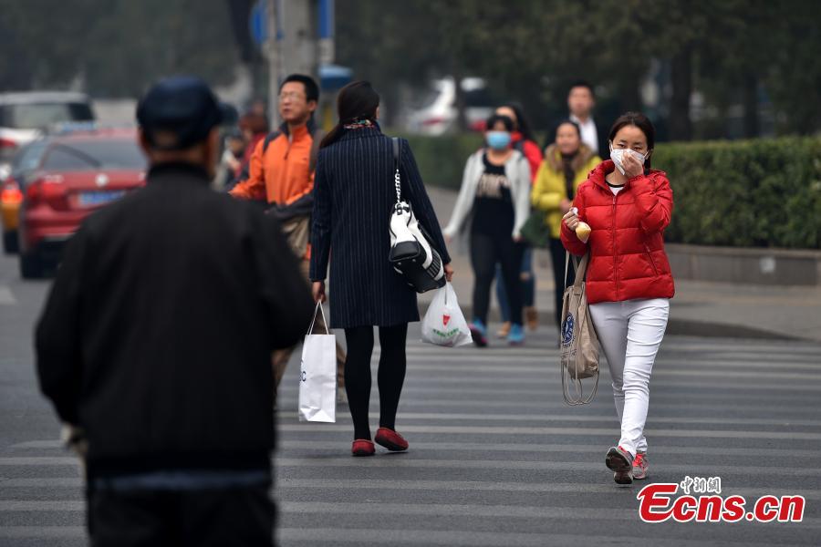 Beijing issues yellow alert for heavy smog (1/5)