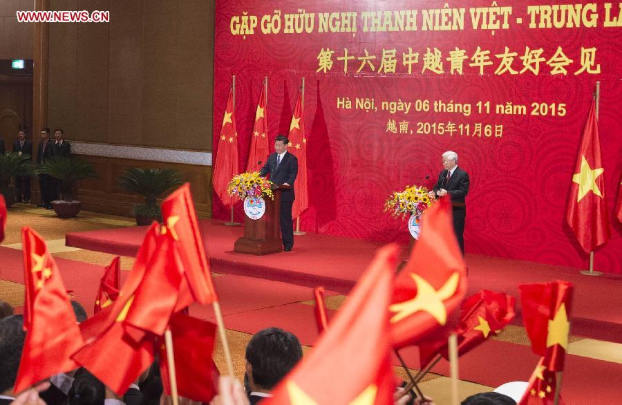Xi attends 16th China-Vietnam youth friendship meeting in Hanoi(1/1)
