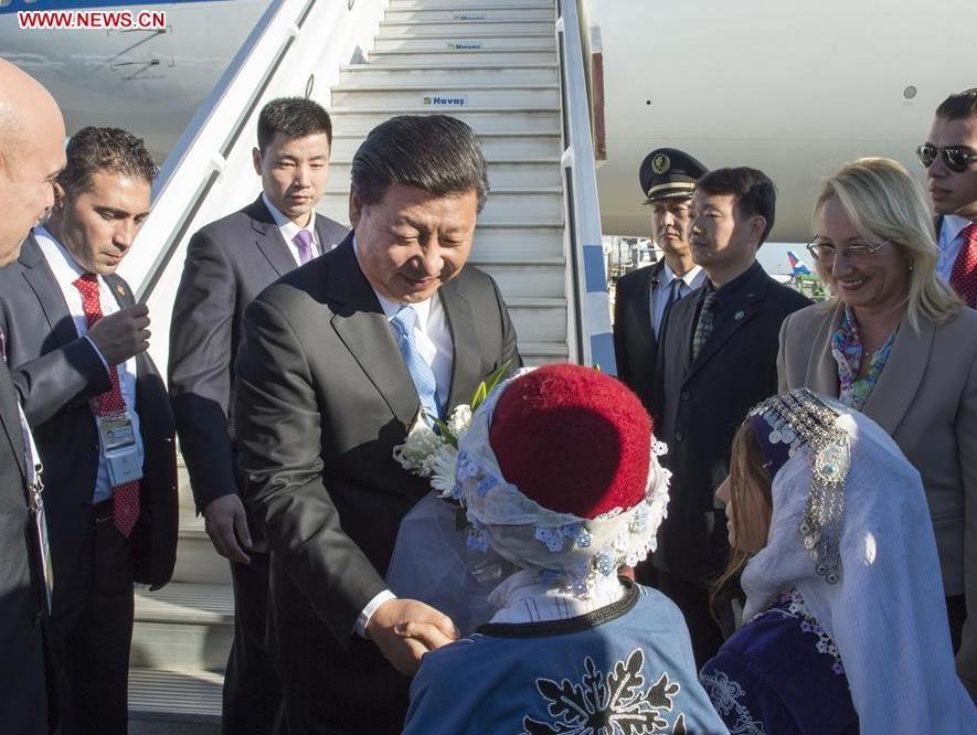 Chinese president arrives in Turkey for G20 summit(1/4)