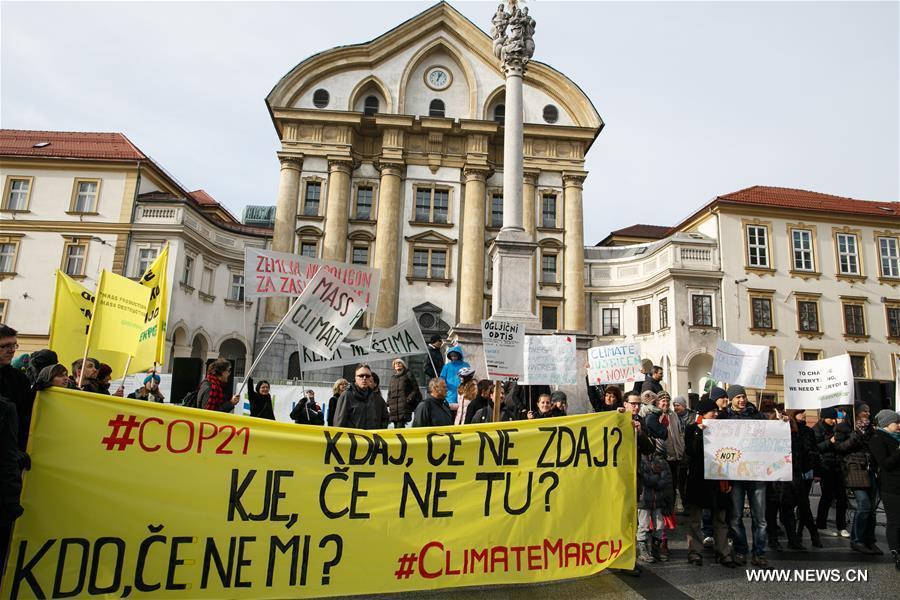 People attend Climate March ahead of COP21(1/11)