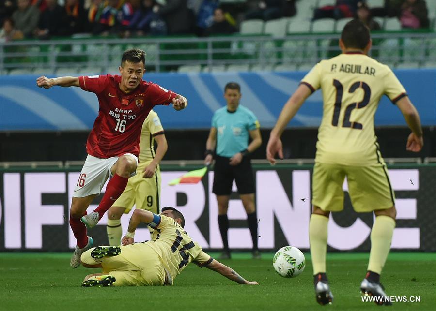 Evergrande beats Club America 2-1 to advance to semifinal(1/5)