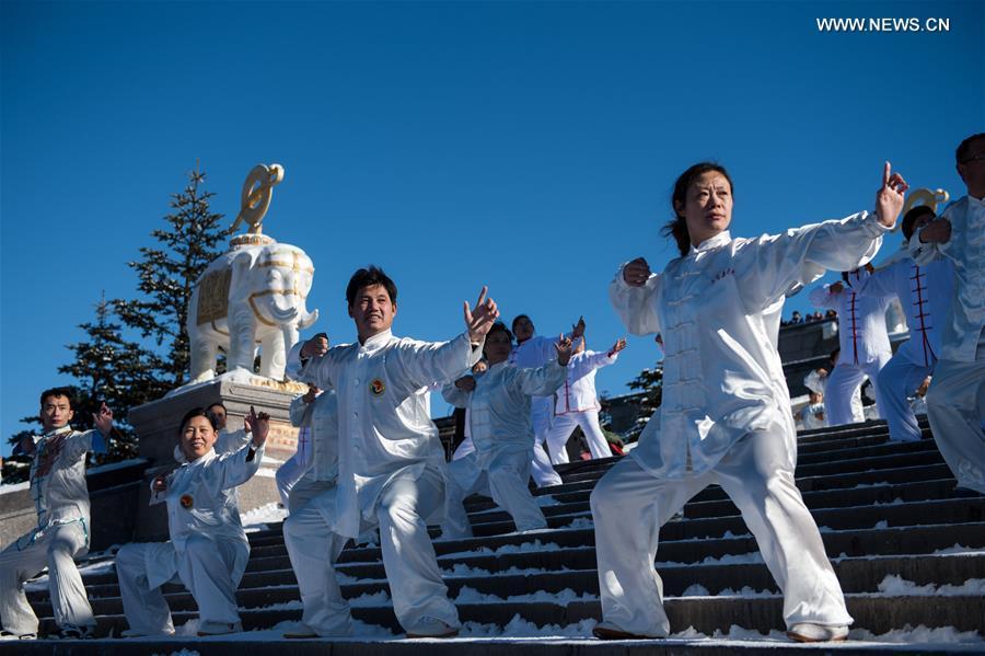Winter scenery of Mount Emei in SW China's Sichuan(1/7)