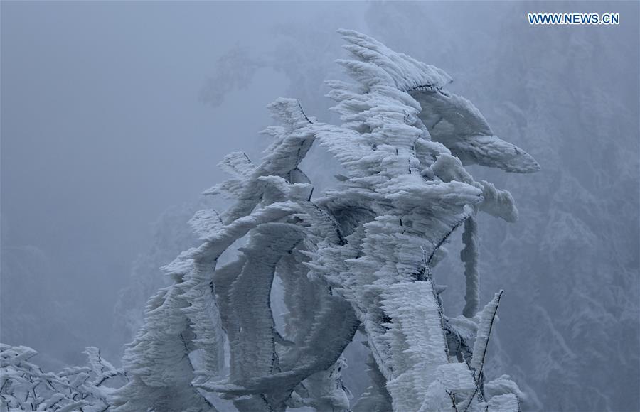 Naturally-formed ice sculpture in C China(1/4)
