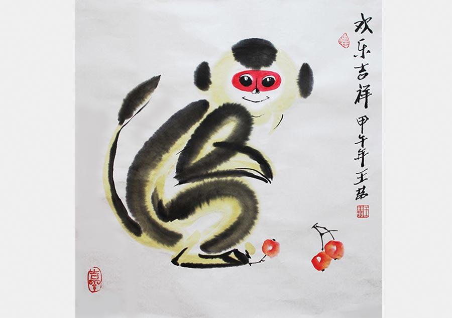 Monkey portraits by Chinese ink painting masters(1/10)