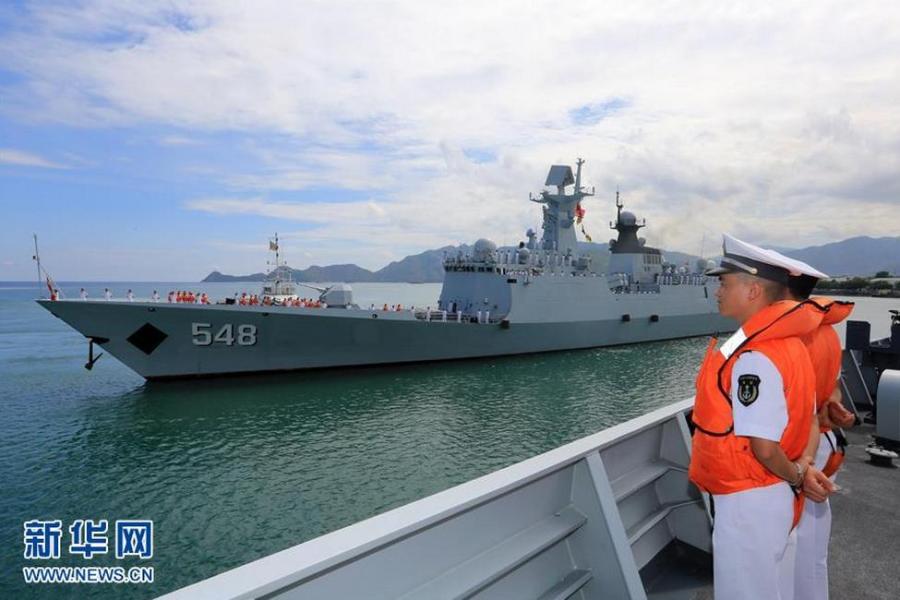 China's Navy warships pay first visit to Timor-Leste(1/5)