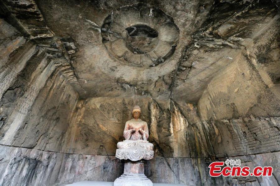 Longmen Grottoes to open 'royal cave temple' in 63 years(1/4)