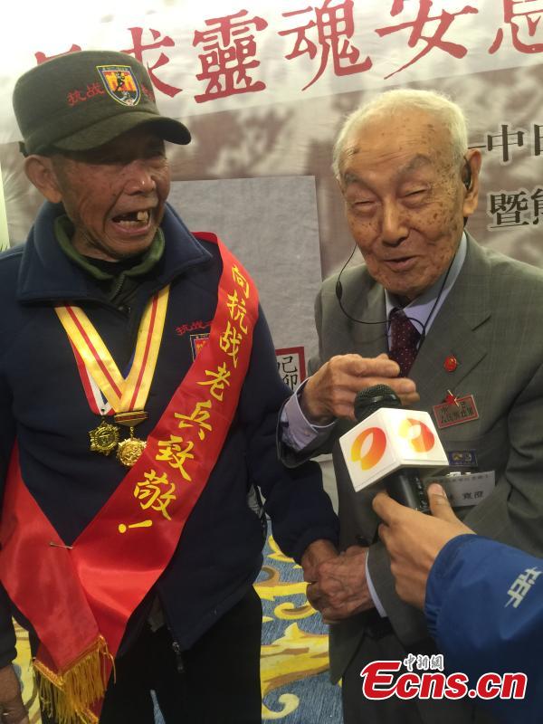 Japanese Eighth Route Army veteran marks massacre in C. China(1/3)