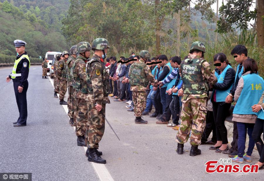 108 illegal Vietnamese immigrants seized in Guangxi(1/3)