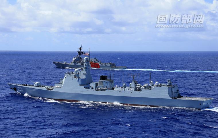 Chinese, U.S. warships conduct training near Hawaiian waters(1/8)