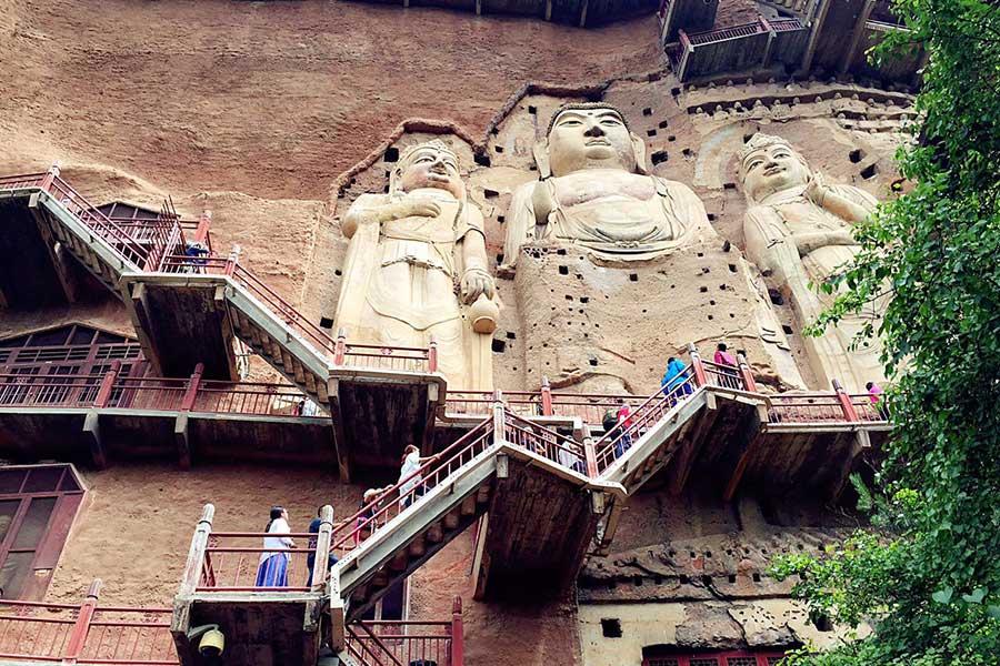 Maiji Mountain Grottoes: 'Museum' of exquisite sculptures(1/9)