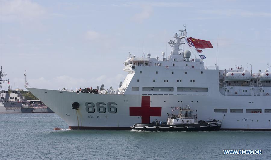 Chinese navy fleet arrives in Hawaii for RIMPAC 2016 drill(1/5)