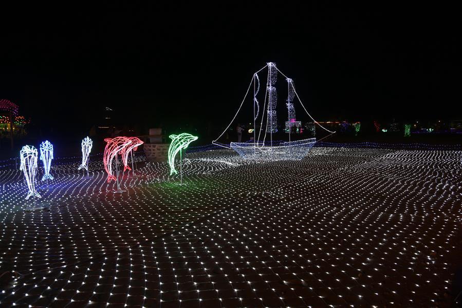 LED lights create dreamy world in Zhangjiakou(1/5)