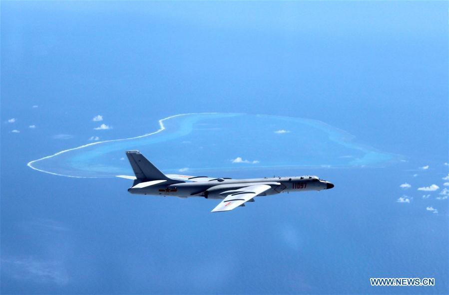PLA Air Force conducts combat air patrol in South China Sea(1/2)