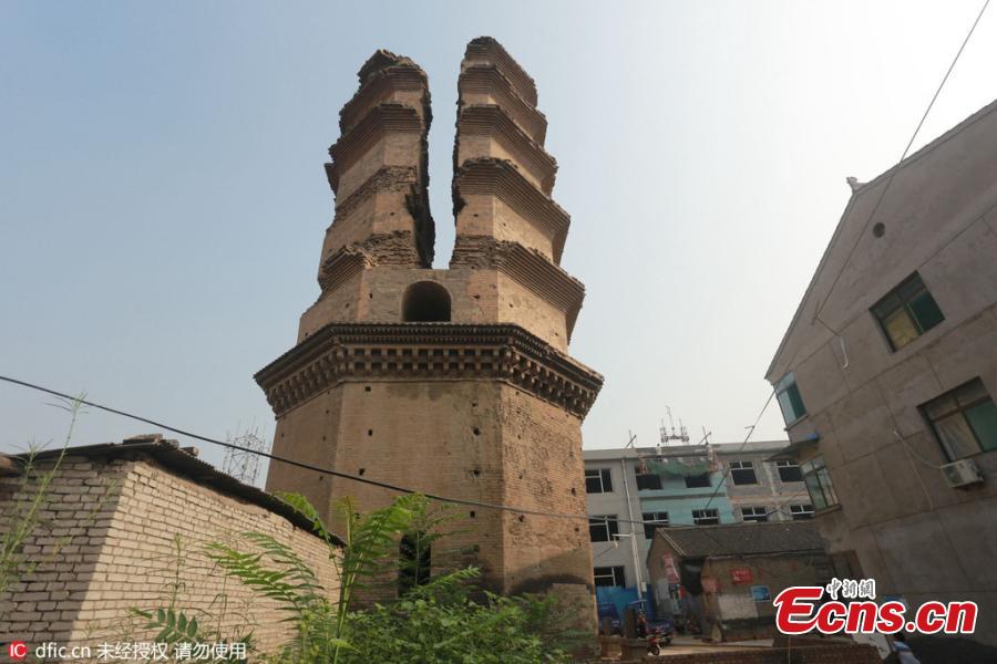 Ancient brick pagoda faces conservation challenges (1/3)