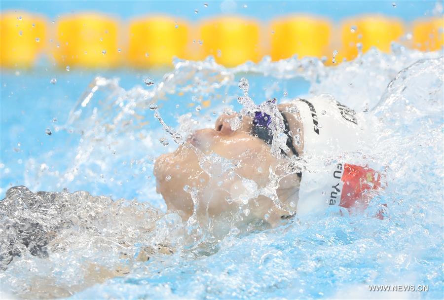 Fu takes women's 100m backstroke bronze at Rio Olympics(1/6)