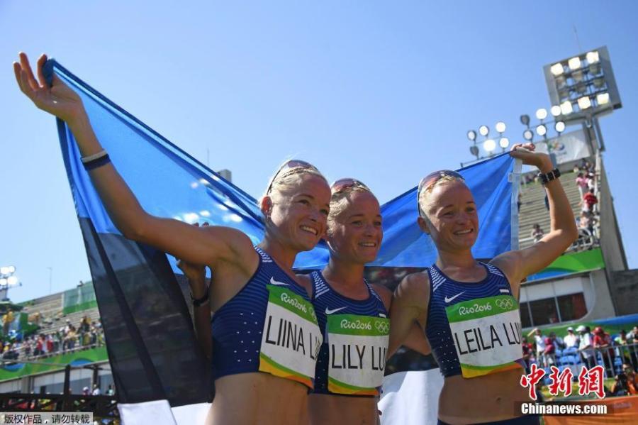 Estonian identical triplets create history at Rio Olympics(1/5)