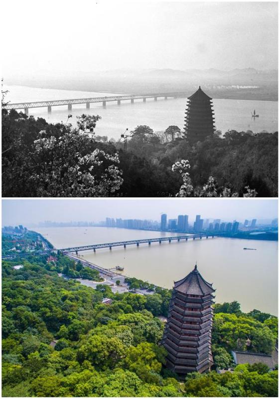 Combined scenery photos show changes in Hangzhou(1/8)