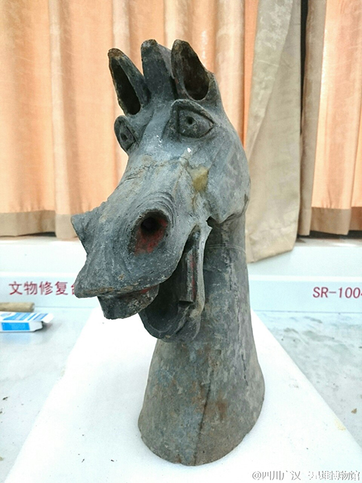 Horsehead-shaped relic a hit on the Internet(1/3)
