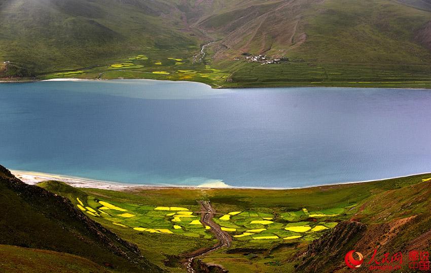 Scenery of Yamdroktso Lake in Tibet(1/6)