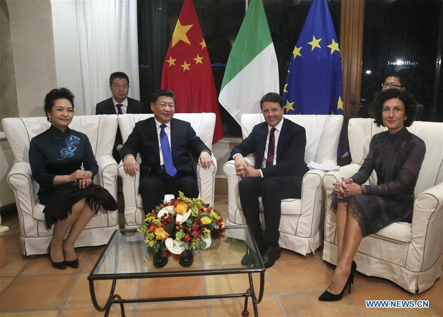 President Xi meets with Italian Prime Minister in Sardinia island, Italy(1/1)