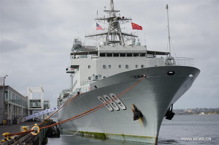 PLA navy fleet starts four-day visit in San Diego(1/4)