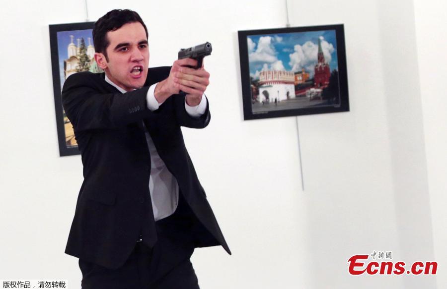Russian ambassador to Turkey shot dead in Ankara art gallery(1/7)