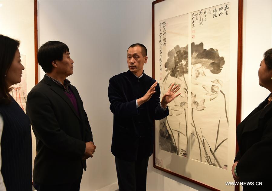 Painting and calligraphy exhibition of artist Liu Bo held in Taiyuan (1/4)
