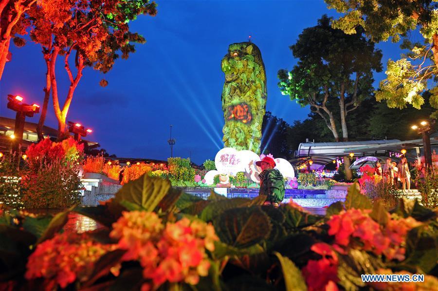 Light exhibition held in Singapore to celebrate Chinese Lunar New Year (1/5)