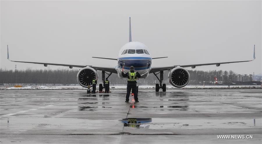 New A320-neo aircraft of China Southern Airlines arrives in Shenyang (1/5)